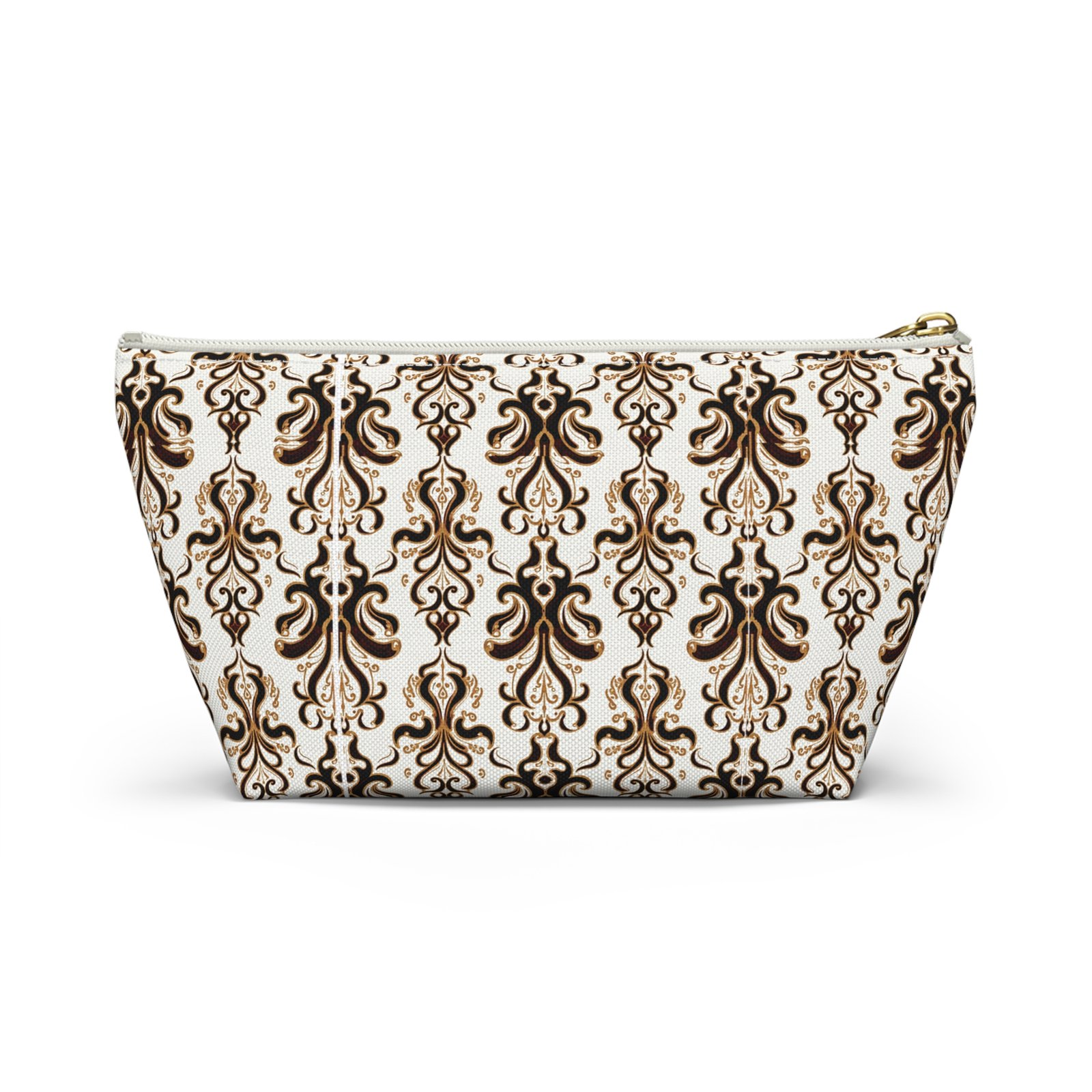 Brown Damask Pattern Accessory Pouch - Image 14