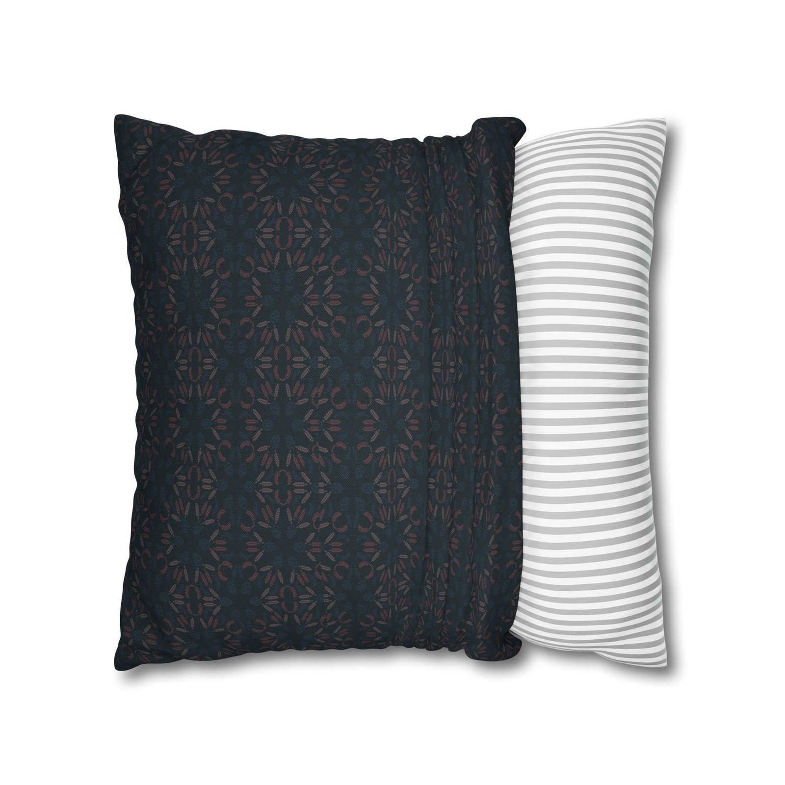 Dark Geometric Mosaic Pillowcase | Spun Polyester Square Pillowcase - Image 16