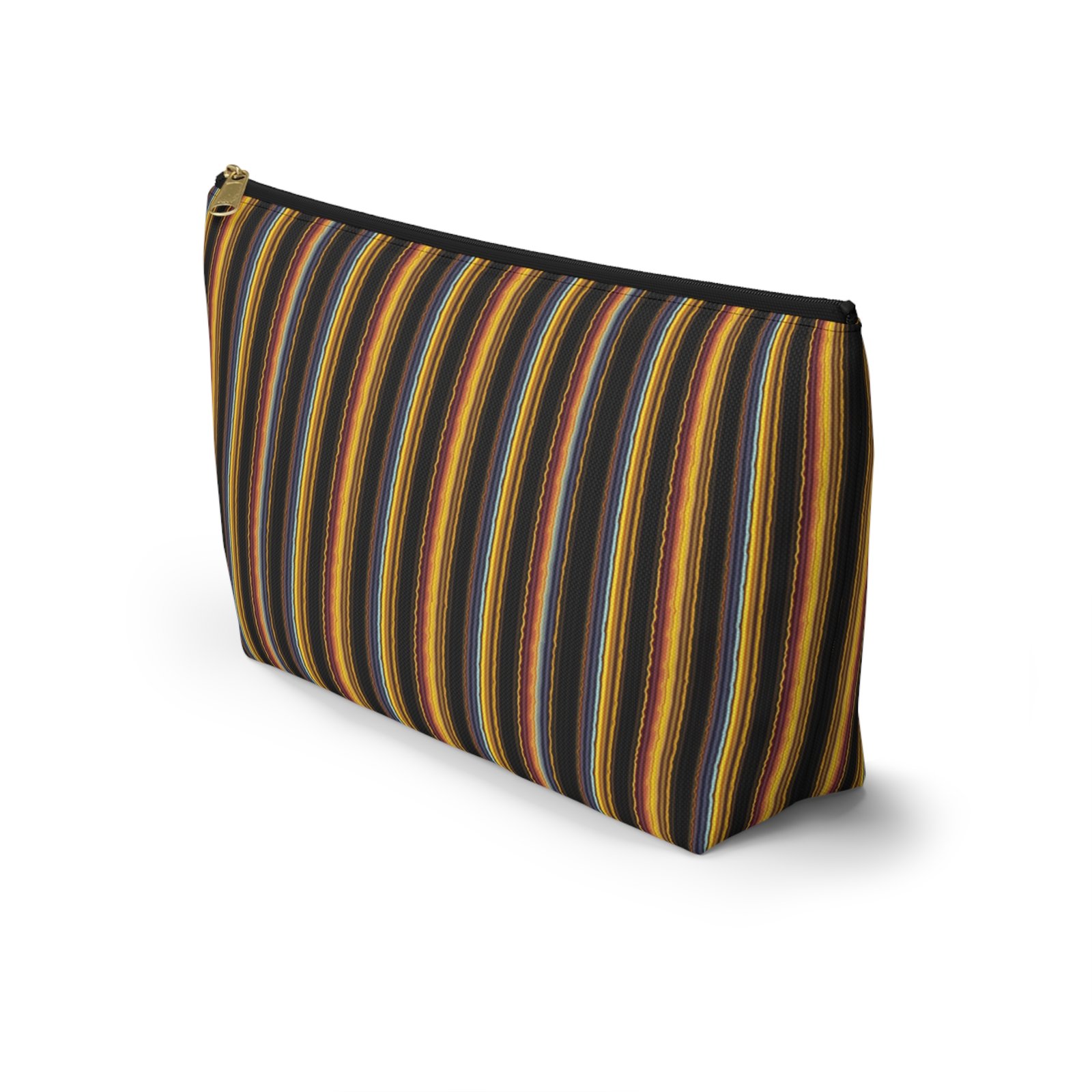 Autumn Stripe Accessory Pouch | T-Bottom Makeup Bag - Image 3
