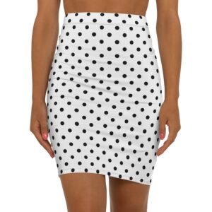 Black Polka Dot Pencil Skirt