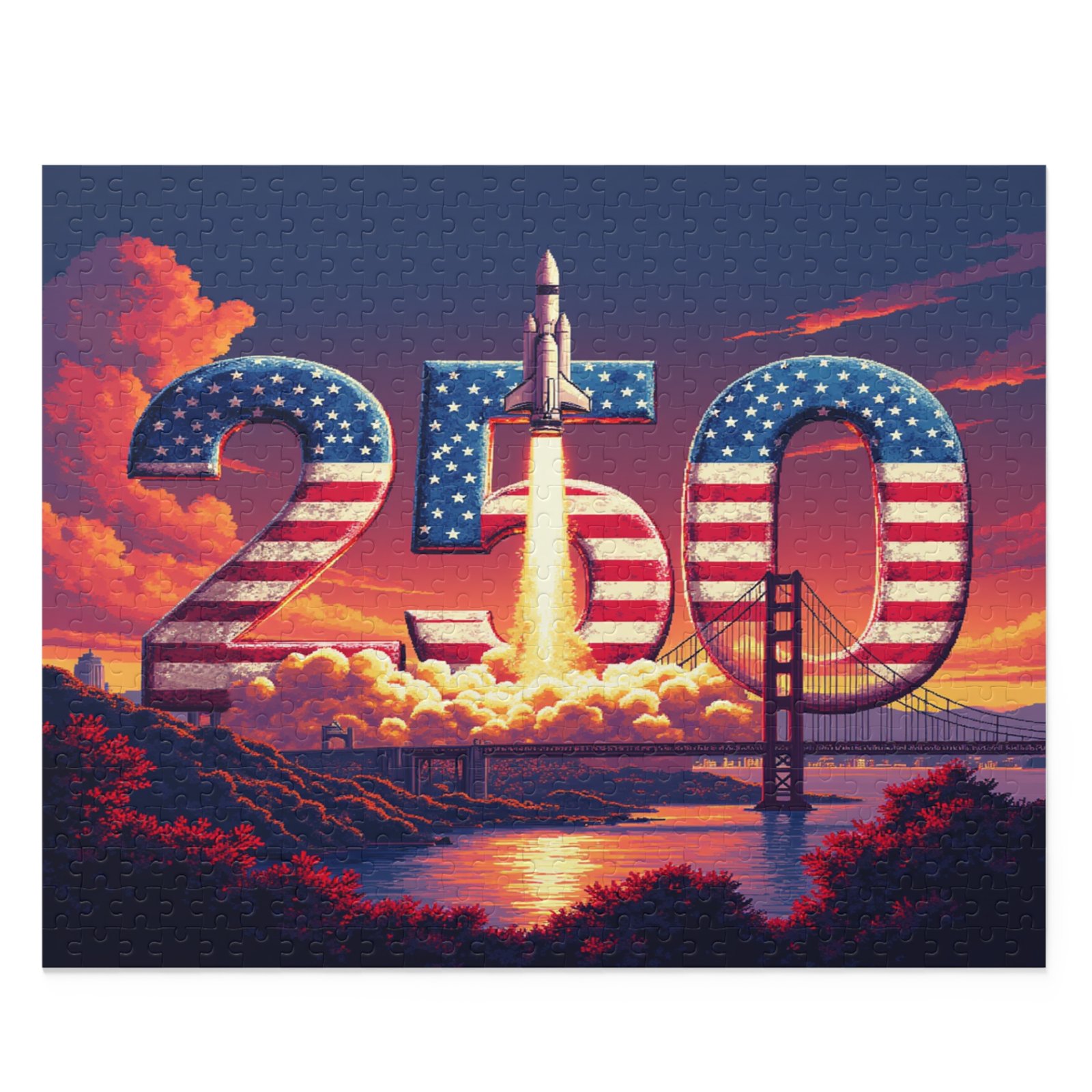 Puzzle, America 250 Patriotic Space Puzzle, USA Flag Jigsaw Game, Independence Day Activity, Fourth of July Gift, Mind Exercise Hobby, - Image 9