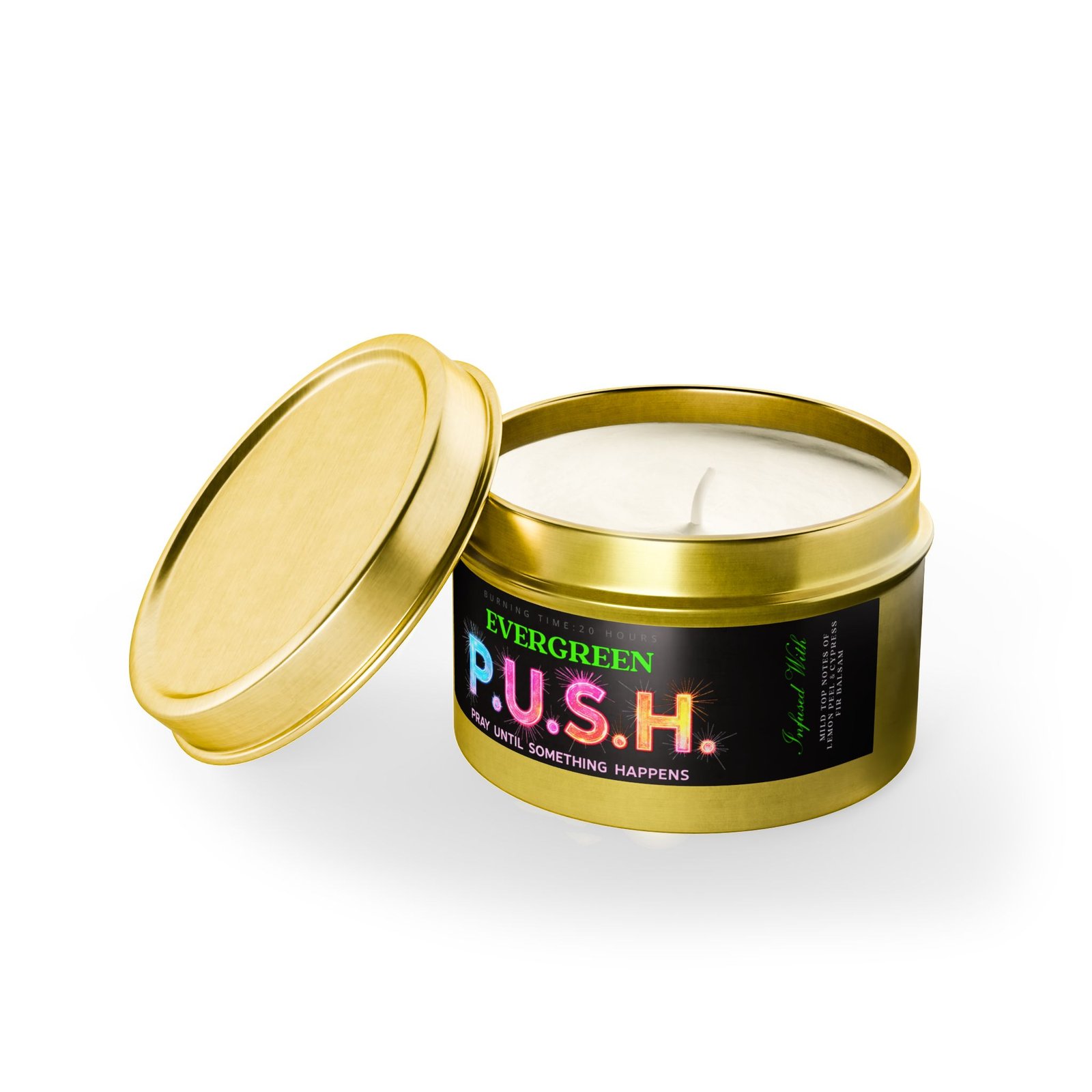 P.U.S.H. Evergreen Spirit Candle, Pray Until Something Happens - Image 12