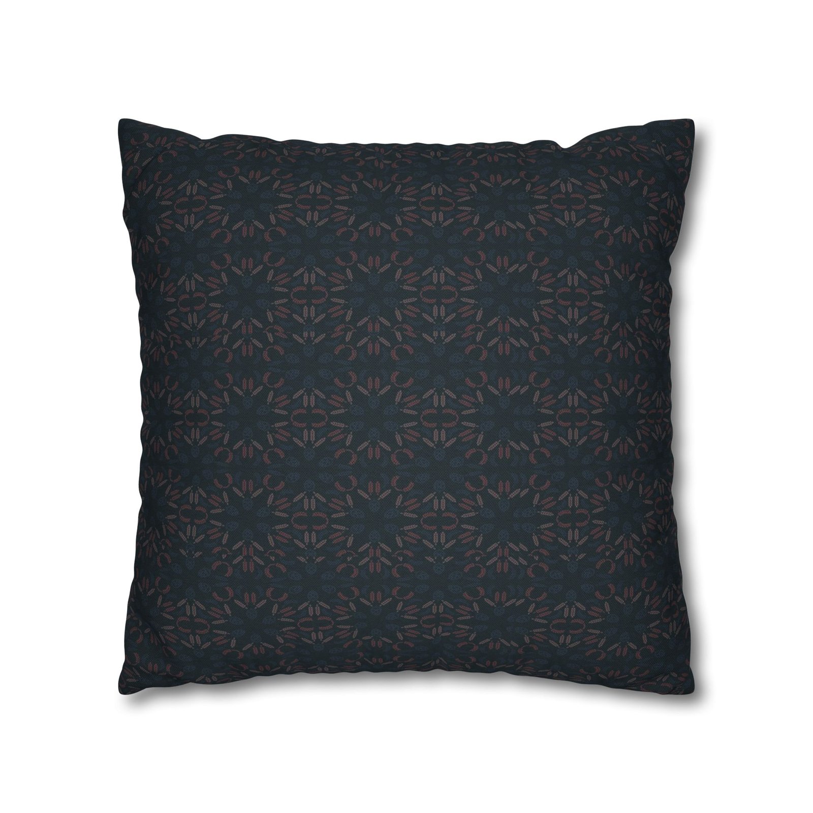 Dark Geometric Mosaic Pillowcase | Spun Polyester Square Pillowcase - Image 15