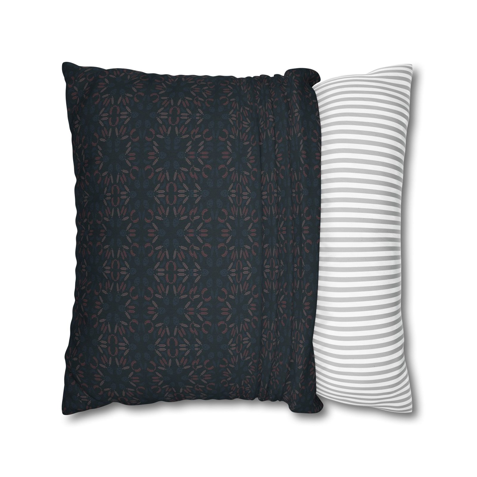 Dark Geometric Mosaic Pillowcase | Spun Polyester Square Pillowcase - Image 20