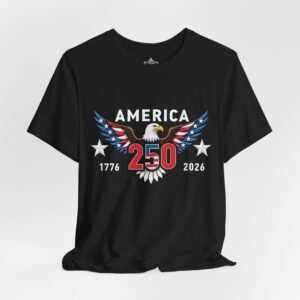America 1776-2026 Tee, Patriotic T-Shirt, USA 250 Years of Freedom Shirt, Semiquincentennial Anniversary Top, Independence Day Tee