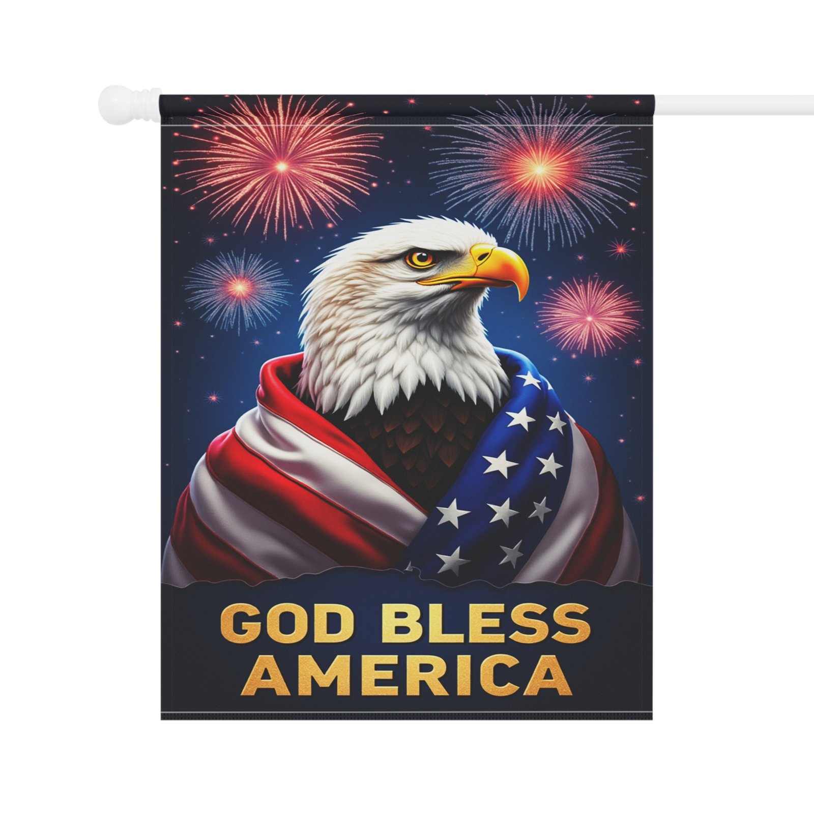 Patriotic Garden Banner, God Bless America Flag, Independence Day Decor, Outdoor Yard Flag, Memorial Day Decoration, USA Pride Banner - Image 6