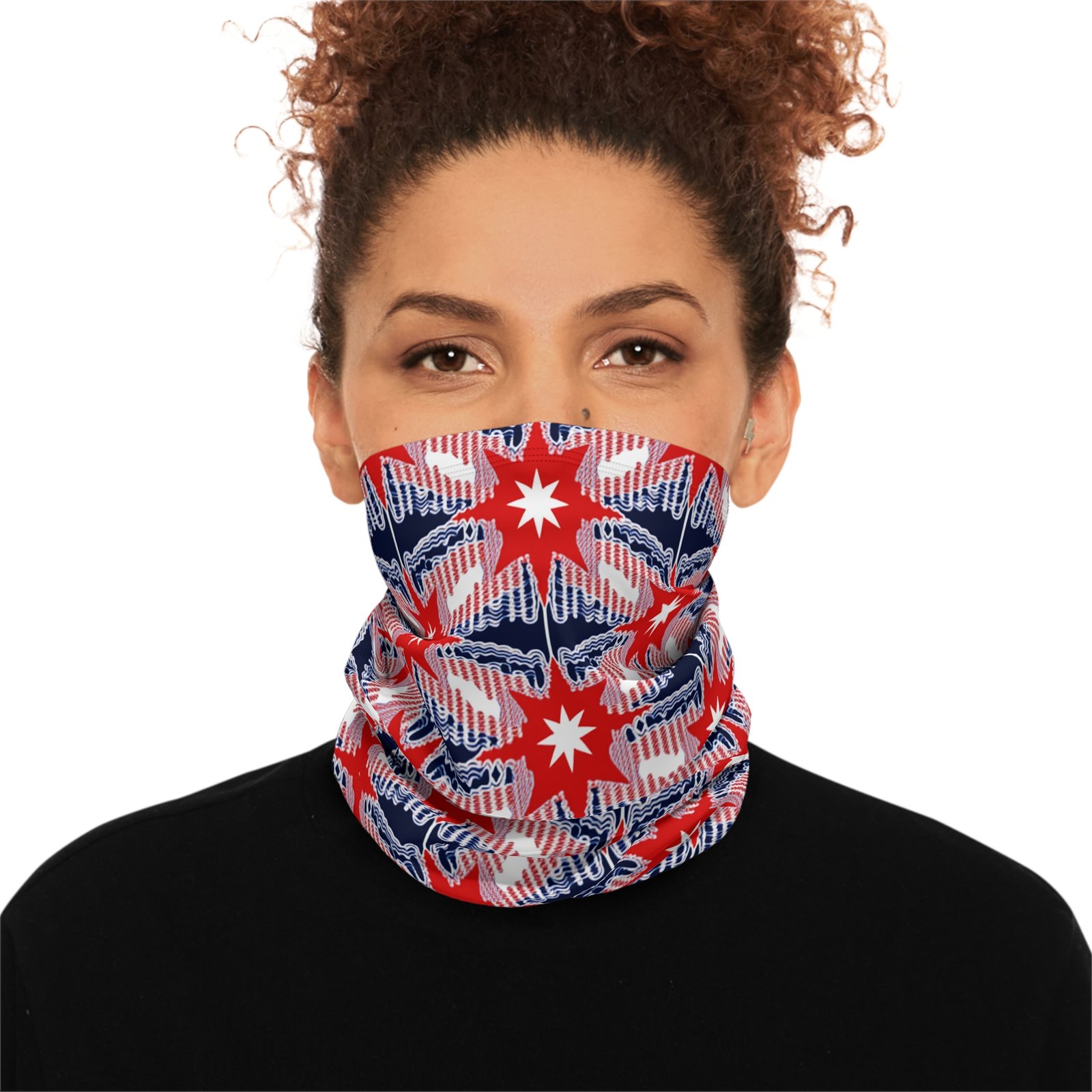 Winter Neck Gaiter, Patriotic Face Covering, USA Flag Design, Neck Warmer with Drawstring, Snowboarding Accessories, Ski Mask - Image 4