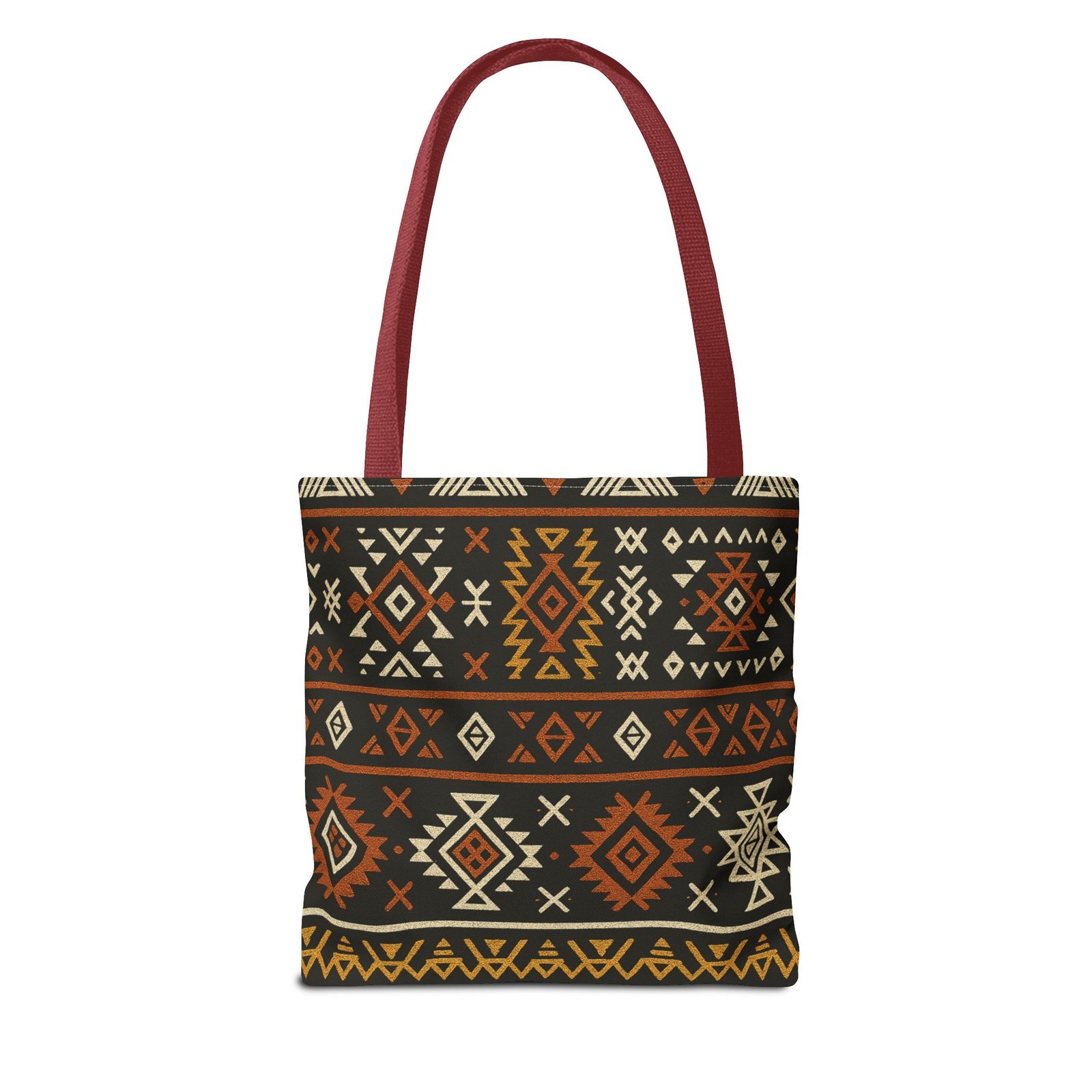Southwestern Aztec Pattern Tote Bag | Tribal Geometric All-Over Print, Boho Chic Shoulder Bag, Ethnic Market Tote, Colorful Handbag, - Image 14