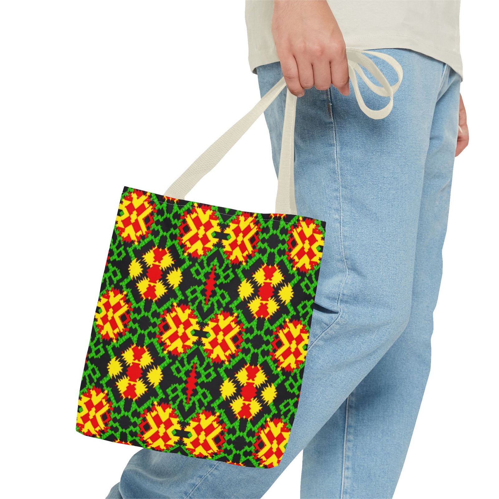 African Print Tote Bag, Ankara Tote, Ethnic Style Handbag, Colorful Market Bag, Tribal Print Shoulder Bag, Beach Tote - Image 27