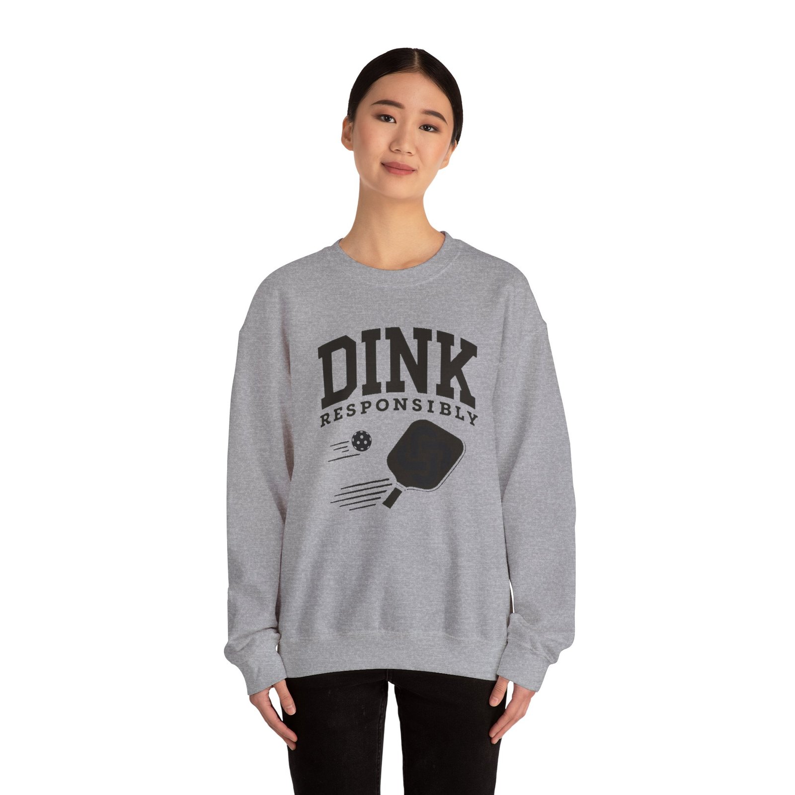 Dink Responsibly pickleball paddle sweatshirt | DINK design crewneck - Image 4