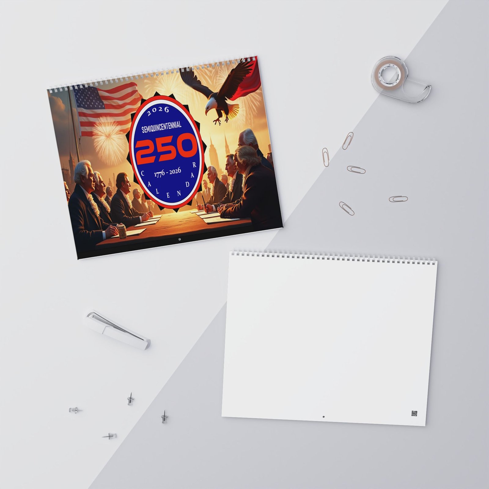 2026 Semiquincentennial Minimalist Calendar, America 250 Wall Calendar, 1776-2026 Patriotic Planner, U.S. 250th Anniversary Gift - Image 9