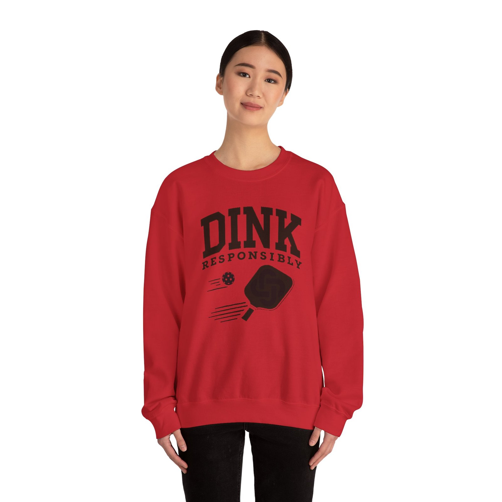 Dink Responsibly pickleball paddle sweatshirt | DINK design crewneck - Image 44