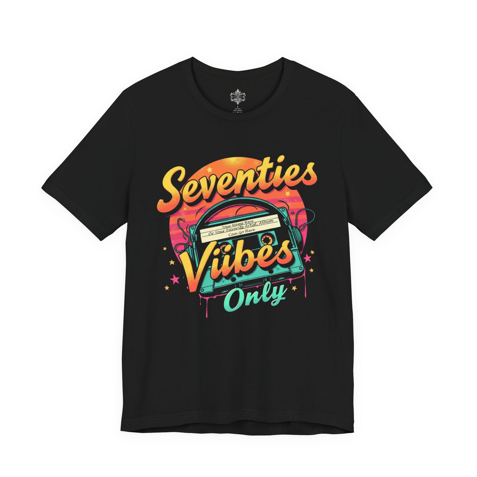 Seventies Vibes Only T-Shirt, Retro Tee, Vintage Short Sleeve, Music Lover Gift, Nostalgic Apparel, Groovy Style - Image 3
