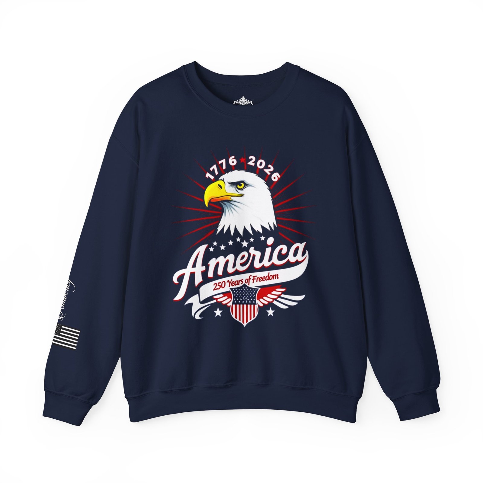 Custom American Eagle Unisex Sweatshirt, 250 Years of Freedom Design, USA Patriotic Apparel, Independence Day Gift, - Image 13