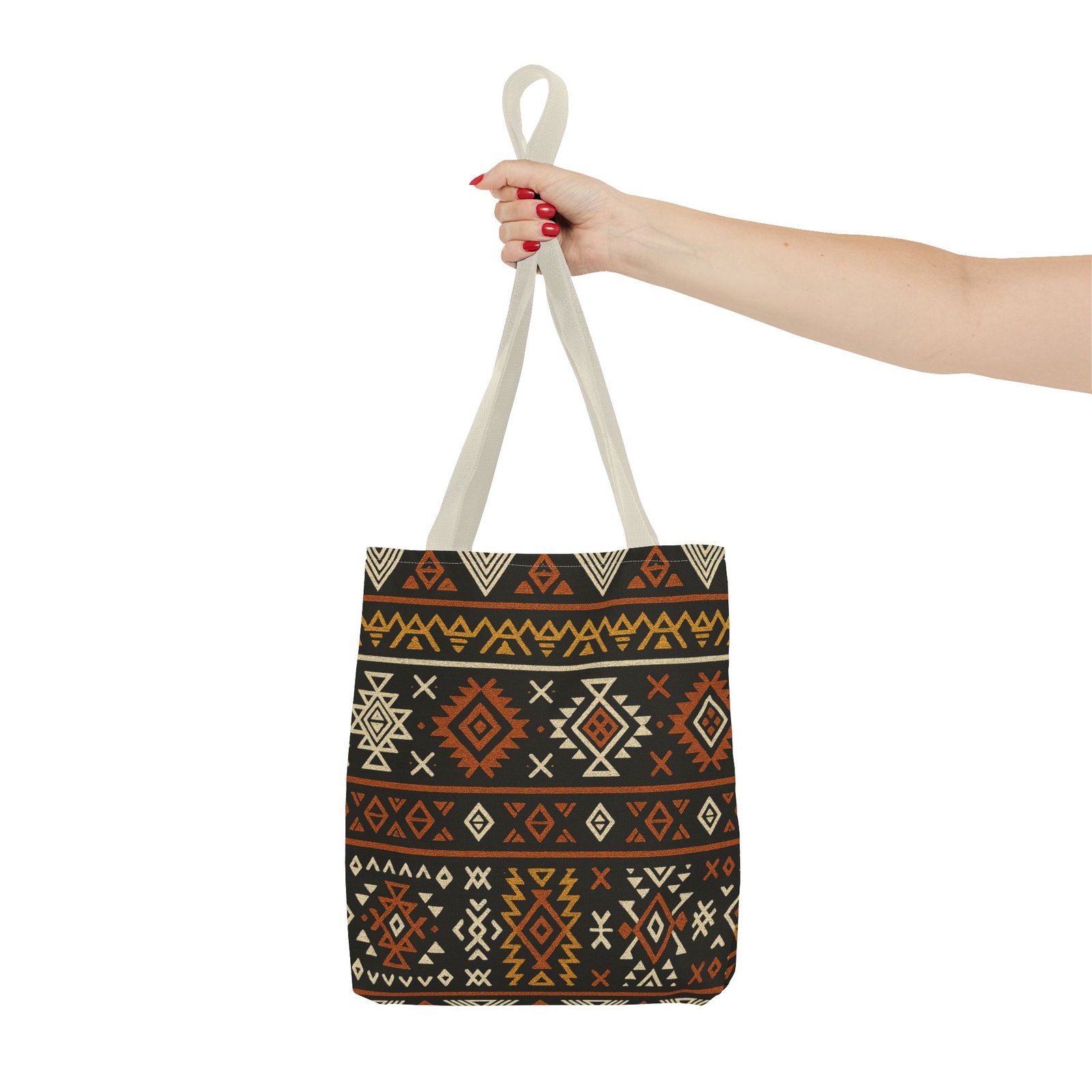 Southwestern Aztec Pattern Tote Bag | Tribal Geometric All-Over Print, Boho Chic Shoulder Bag, Ethnic Market Tote, Colorful Handbag, - Image 40