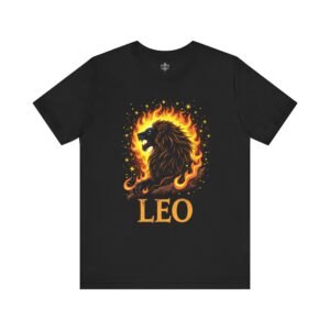 Leo Zodiac Fire Shirt Astrology Tee, Birthday Gift, Unisex Tee, Horoscope Shirt, Leo Gift, Celestial Apparel