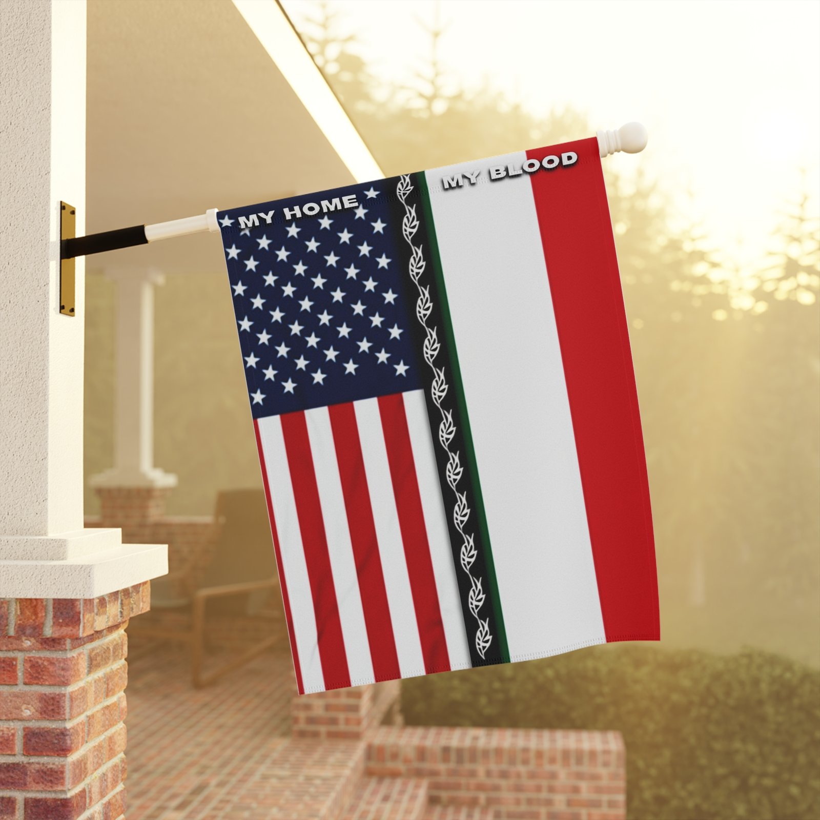 My Home My Blood, American Mexican Garden Flag - Image 8