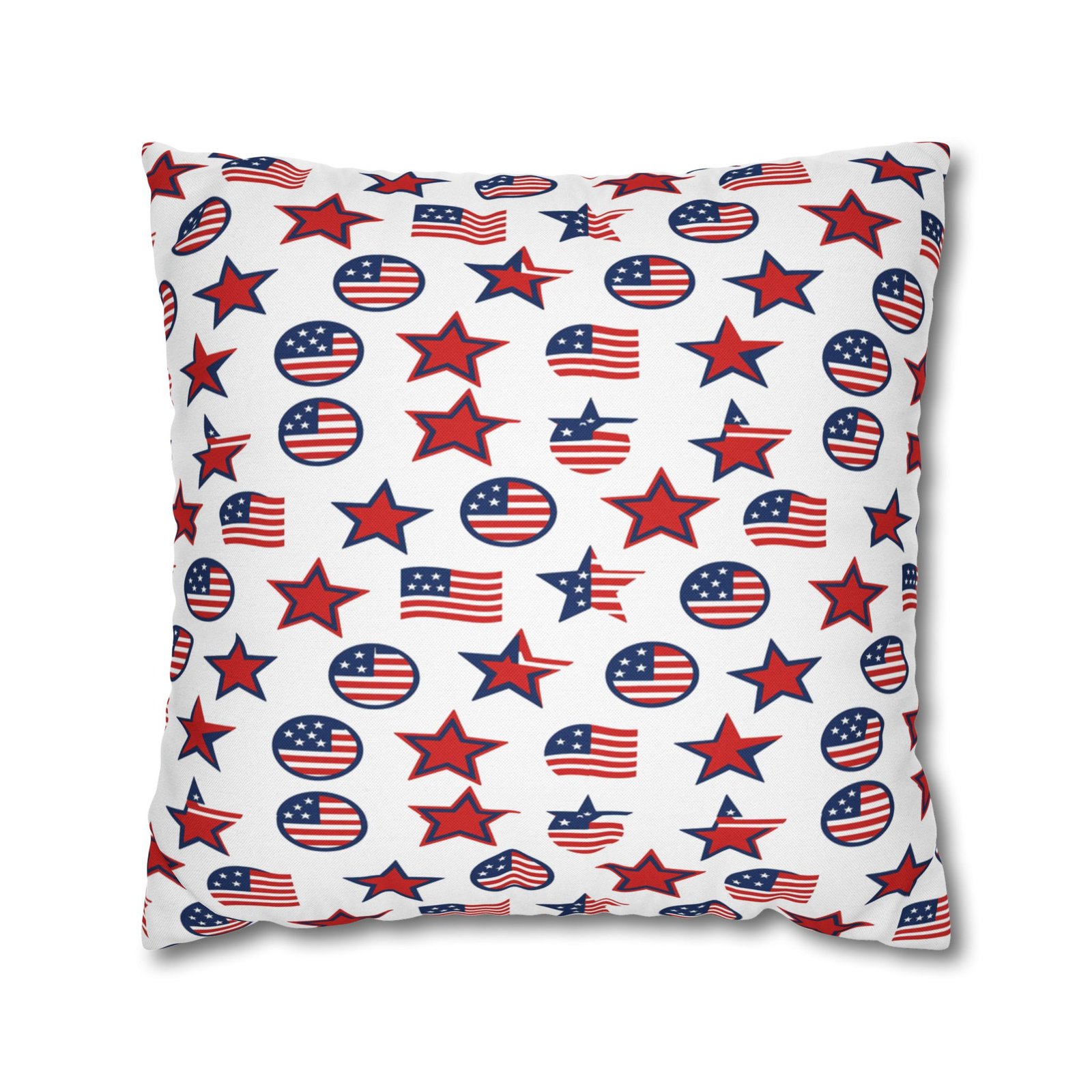 Patriotic Stars and Flags Pillowcase | American Flag Pattern Pillow - Image 19