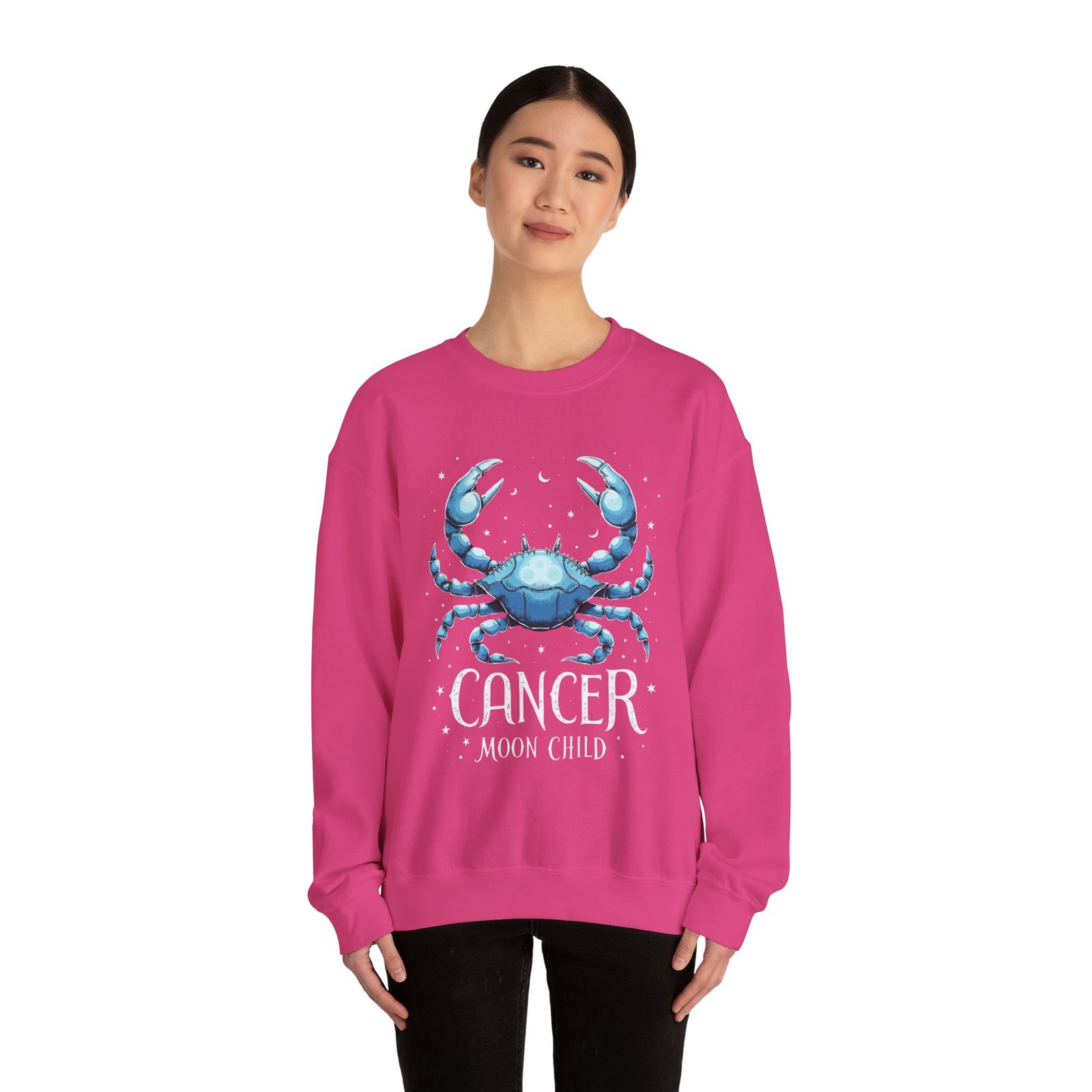 Cancer Moon Child Sweatshirt, Zodiac Sign Gift, Astrology Apparel, Horoscope Crewneck, Celestial Fashion, Holiday Gift - Image 44