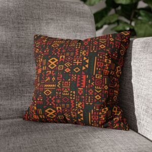 Tribal Geometric Pattern Pillowcase | Spun Polyester Square Pillowcase
