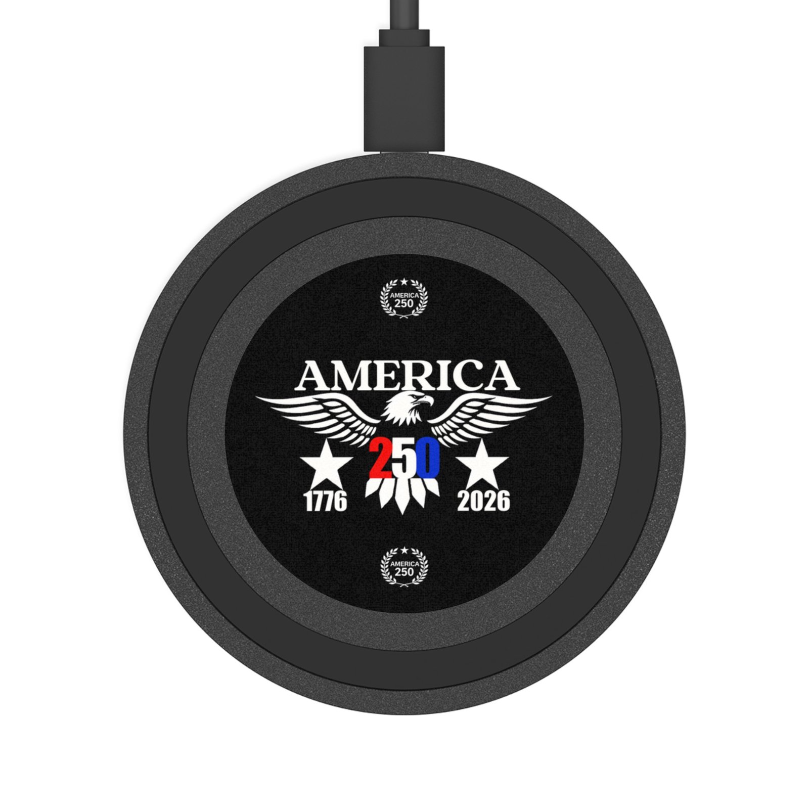 Wireless Charger, America 250 Patriotic Charging Pad, USA Independence Day, Fourth of July Tech Gift, Red White and Blue Phone Charger, - Image 6