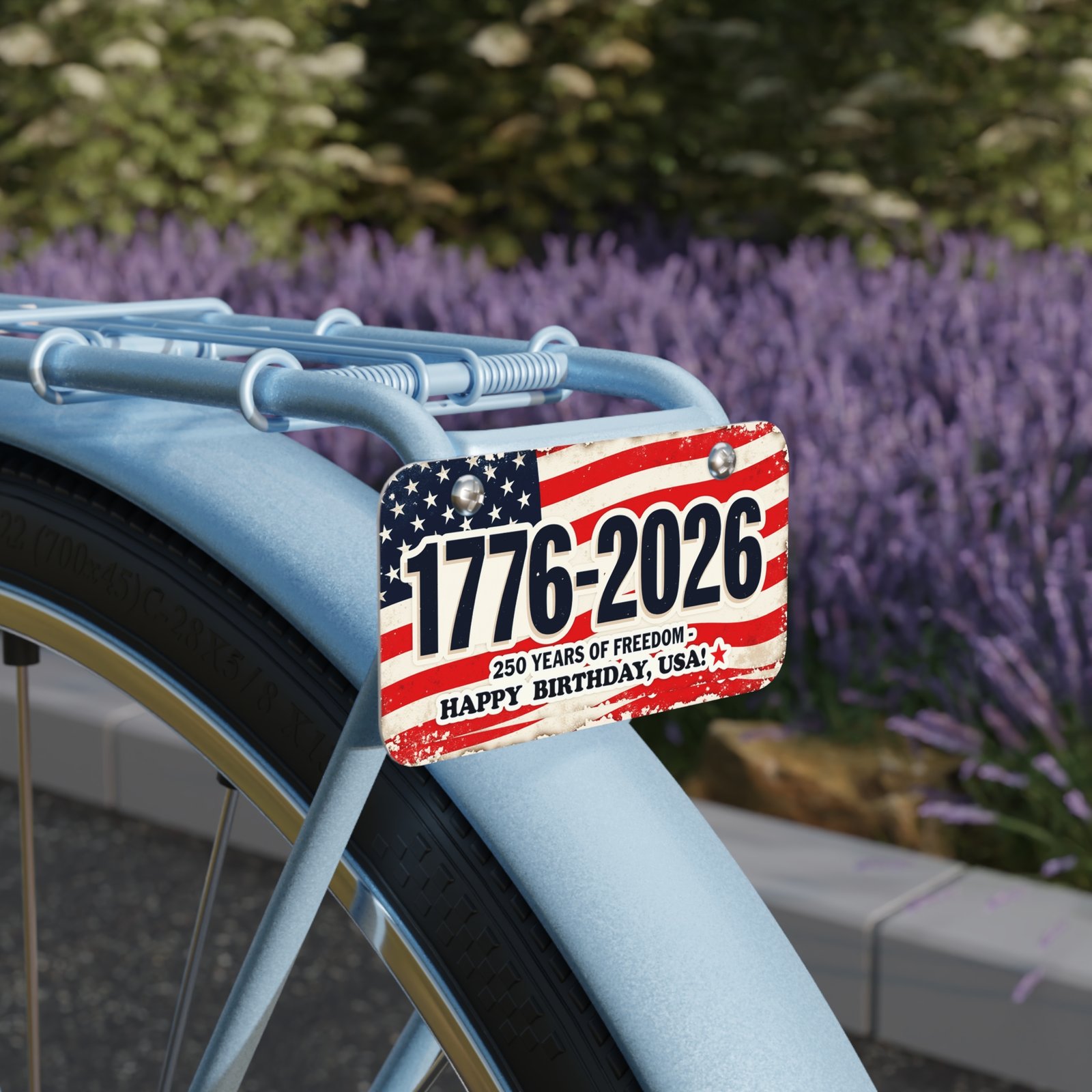 Patriotic Mini License Plate Decor, 250 Years of Freedom, Happy Birthday USA Sign, American Spirit Decor, Unique Gift Idea