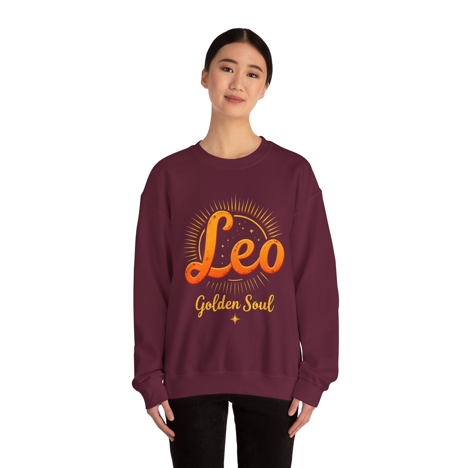 Leo Zodiac Sweatshirt, Astrology Crewneck, Golden Soul Gift, Unisex Zodiac Apparel, Horoscope Clothing - Image 8