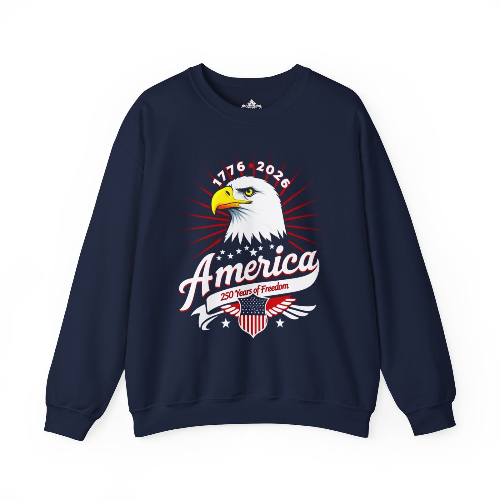 American Eagle Unisex Sweatshirt, 250 Years of Freedom Design, Patriotic Crewneck Jumper, USA Patriotic Apparel, Independence Day Gift, - Image 11
