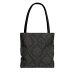 Dark Damask Pattern Tote Bag | Vintage Floral All-Over Print