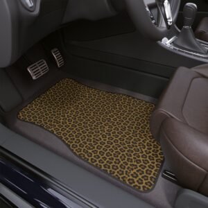 Leopard Print Car Floor Mats - Trendy Automotive Accessories, Stylish Vehicle Decor, Animal Print Auto Interior, Gift for Car Owners, Custom