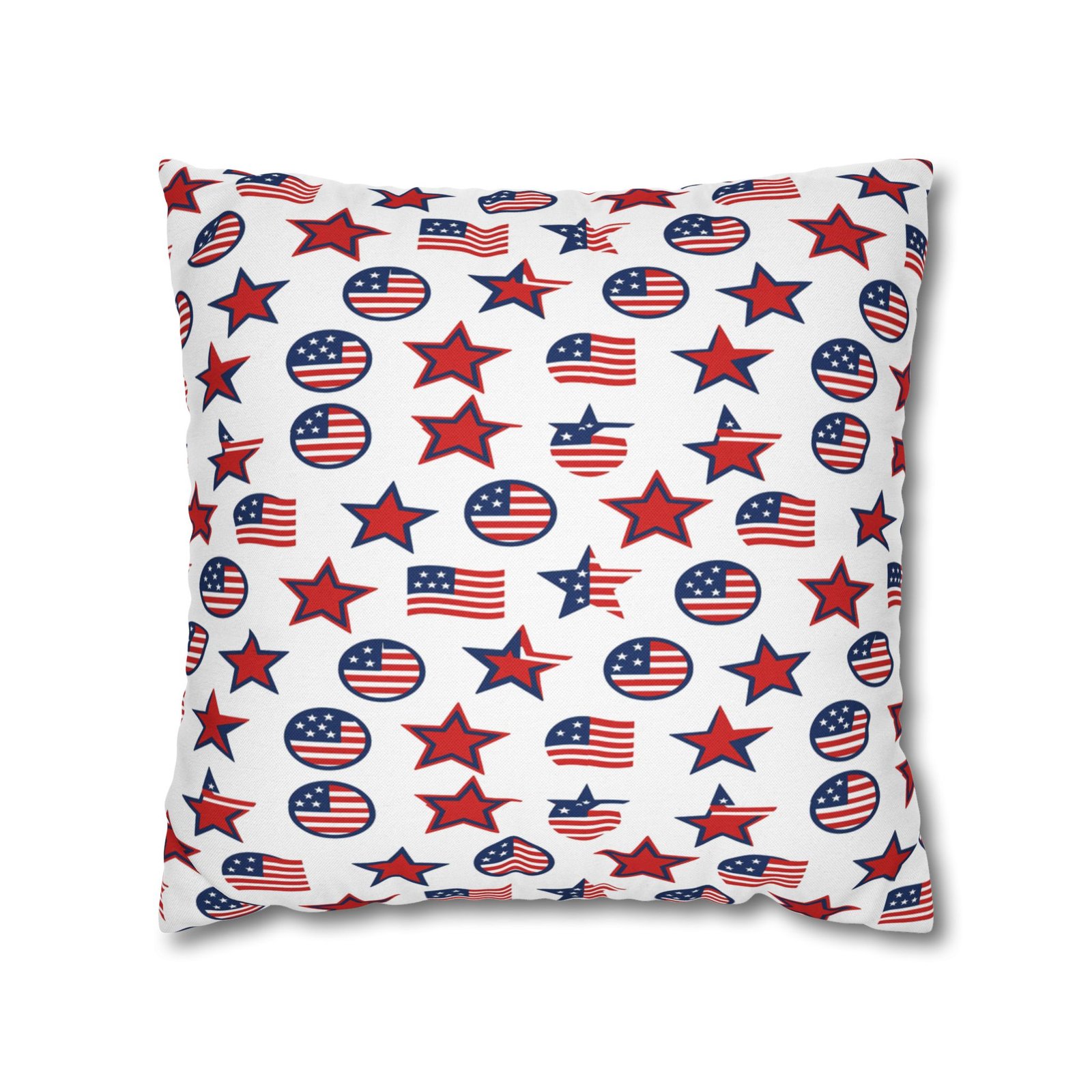 Patriotic Stars and Flags Pillowcase | American Flag Pattern Pillow - Image 13