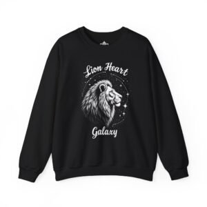 Lion Heart Galaxy Sweatshirt - Unisex Crewneck, Gift for Astrology Lovers, Cozy Fashion, Animal Print, Perfect for Fall