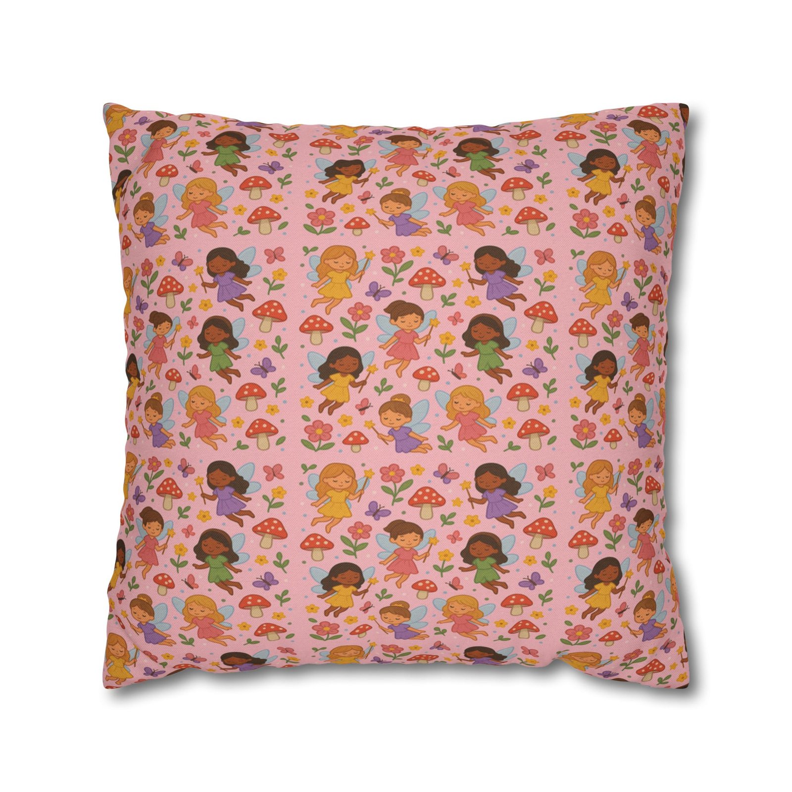 Flower Girls Square Pillowcase, Floral Pillow Cover, Bedroom Decor, Home Accent, Flower Pattern Bedding - Image 19