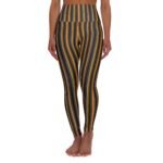 Striped Retro Colorblock Leggings, Yoga Pants for Women, Workout Leggings, Running Tights, Active Wear Bottoms