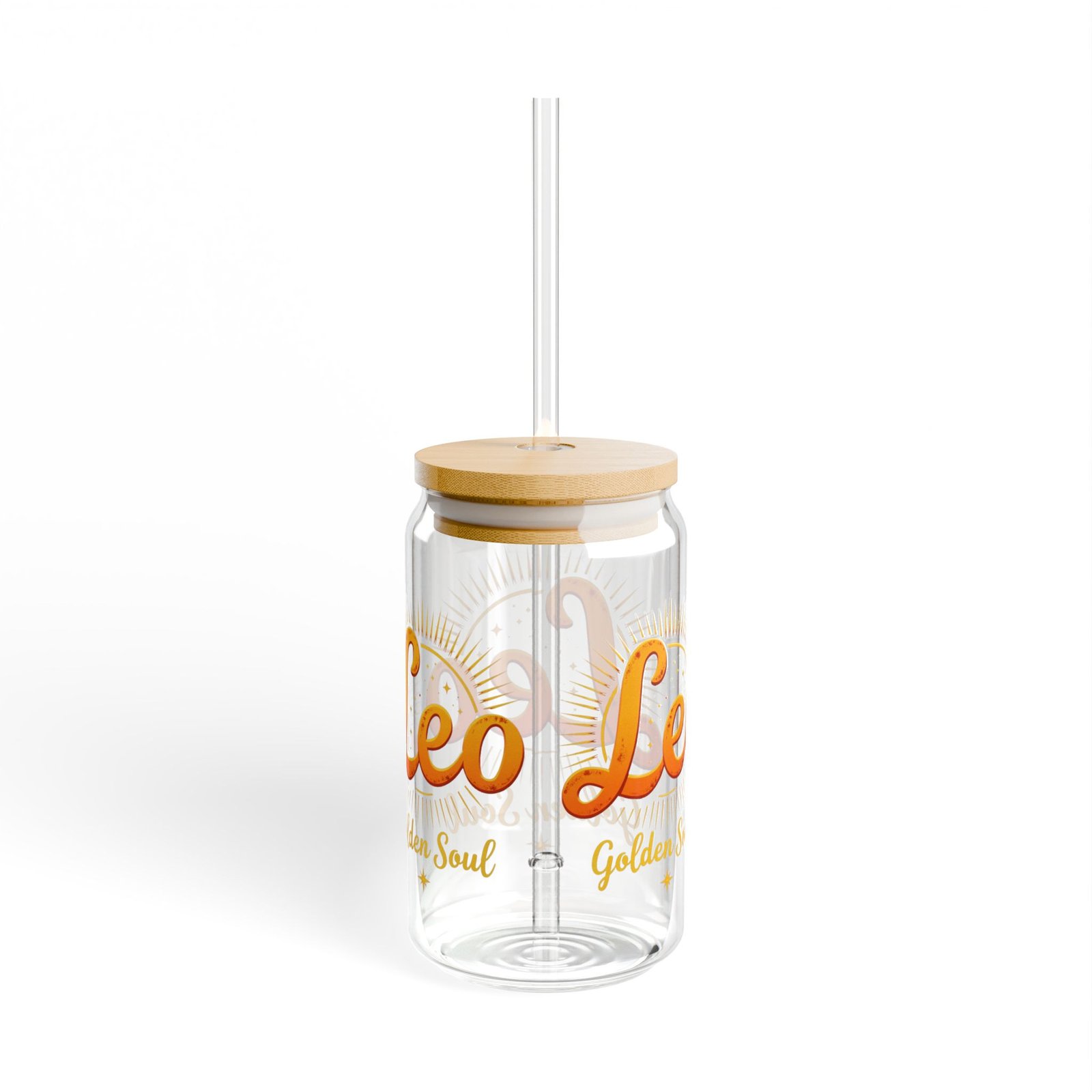 Leo Zodiac Sipper Glass, 16oz - Fun Leo Gift, Astrology Drinkware, Personalized Tumbler, Horoscope Cup, Unique Leo Souvenir - Image 3