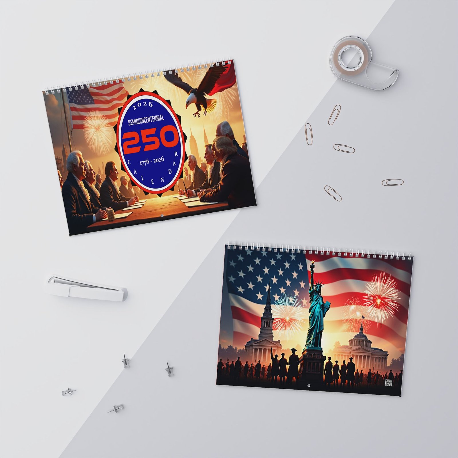 2026 Semiquincentennial Minimalist Calendar, America 250 Wall Calendar, 1776-2026 Patriotic Planner, U.S. 250th Anniversary Gift