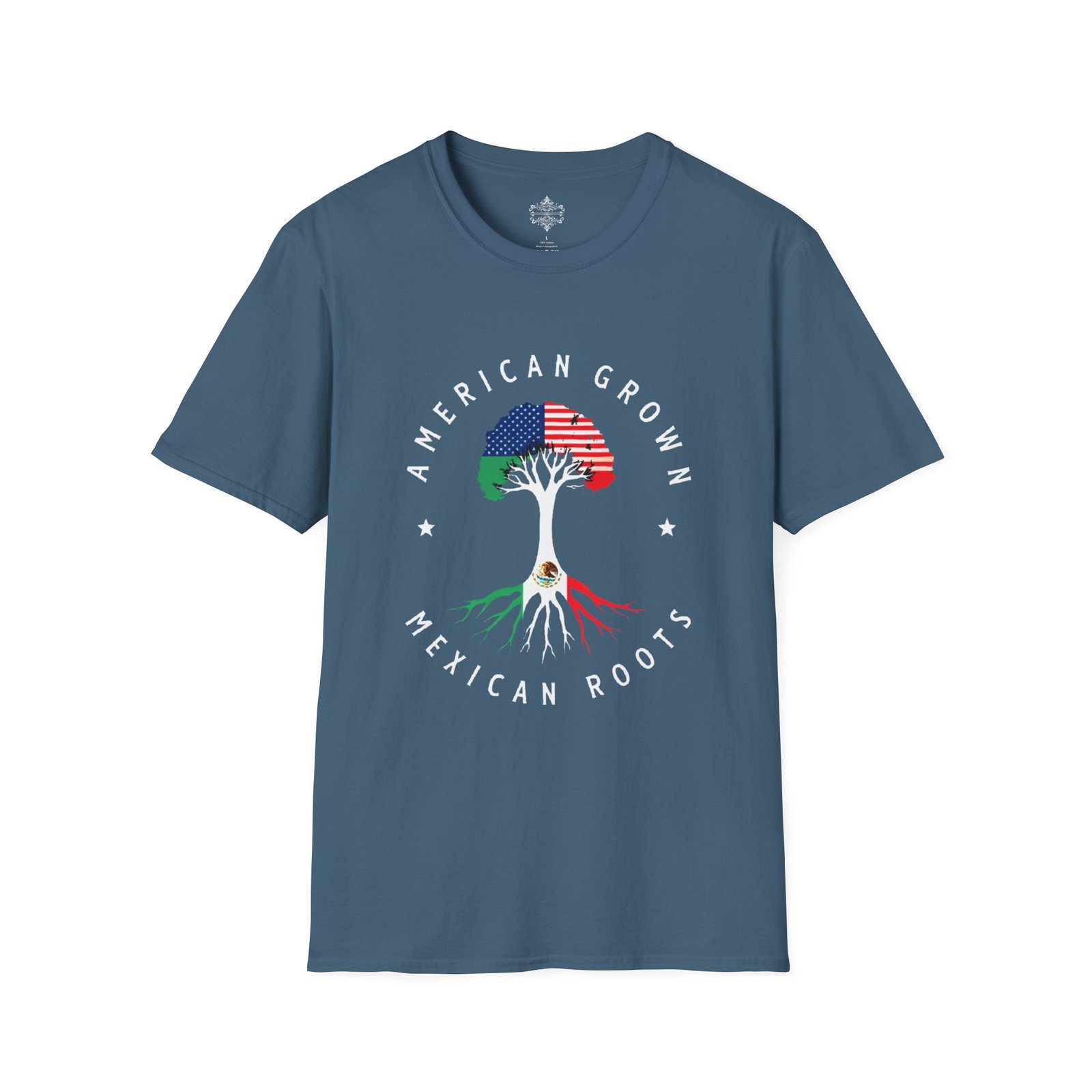 American Grown Mexican Roots Shirt, Unisex Softstyle Tee, Cultural Pride Apparel, Gift for Heritage Celebrations, USA Mexico Roots - Image 21
