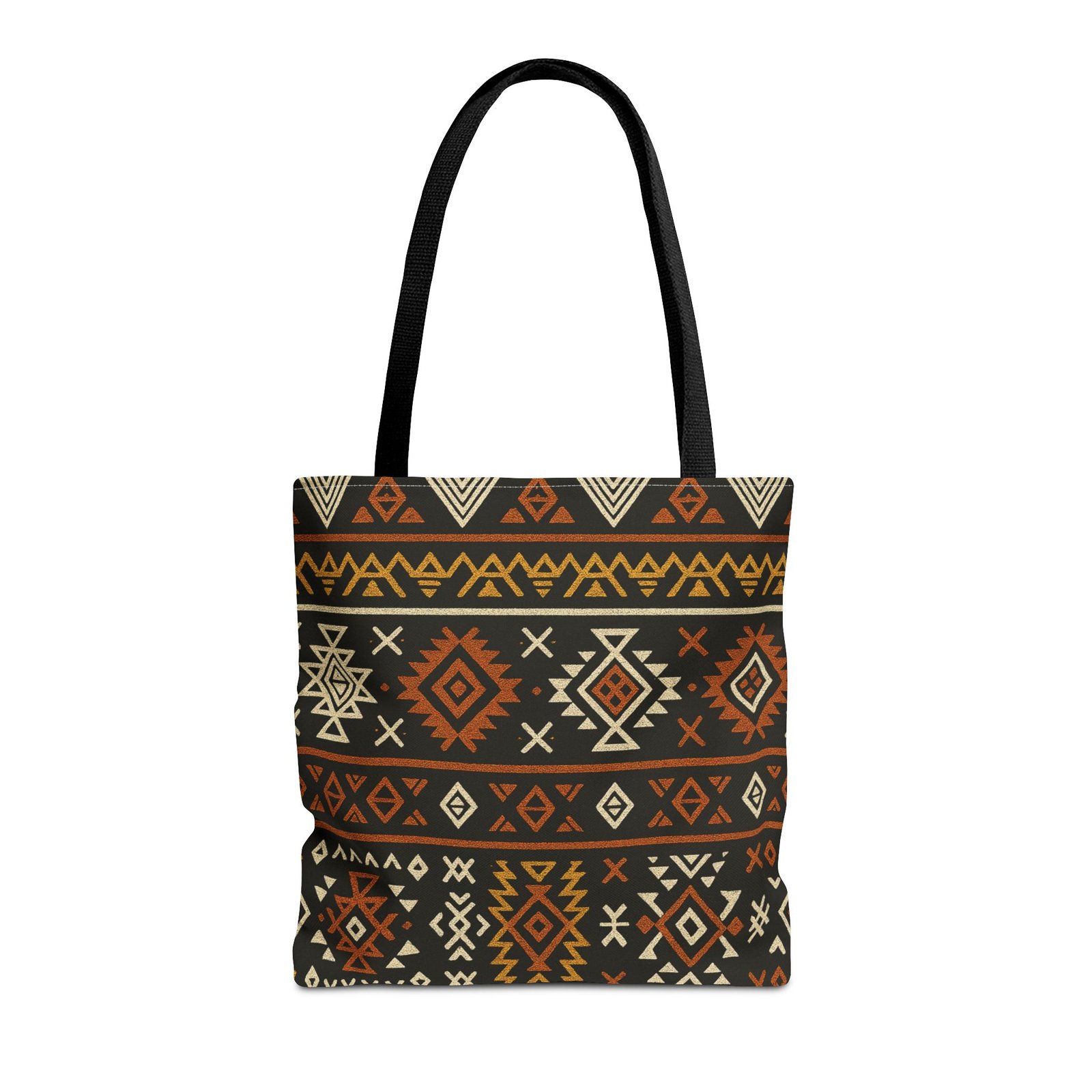 Southwestern Aztec Pattern Tote Bag | Tribal Geometric All-Over Print, Boho Chic Shoulder Bag, Ethnic Market Tote, Colorful Handbag, - Image 5