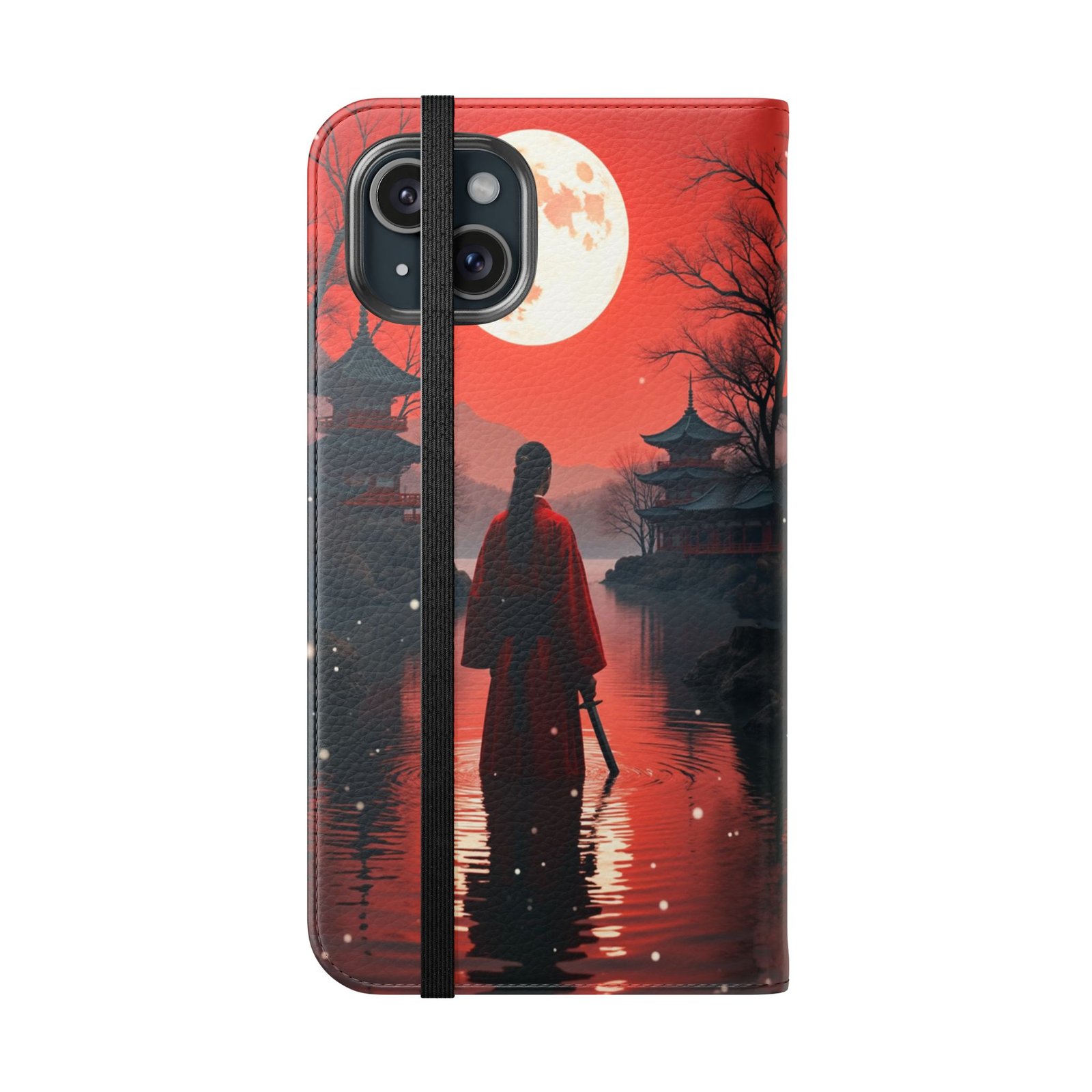 iPhone 15, Stylish Flip Cases with Japanese Cherry Blossom Design, Phone Protector, Gift for Nature Lovers, Travel Accessories, Tech Gifts - Image 11