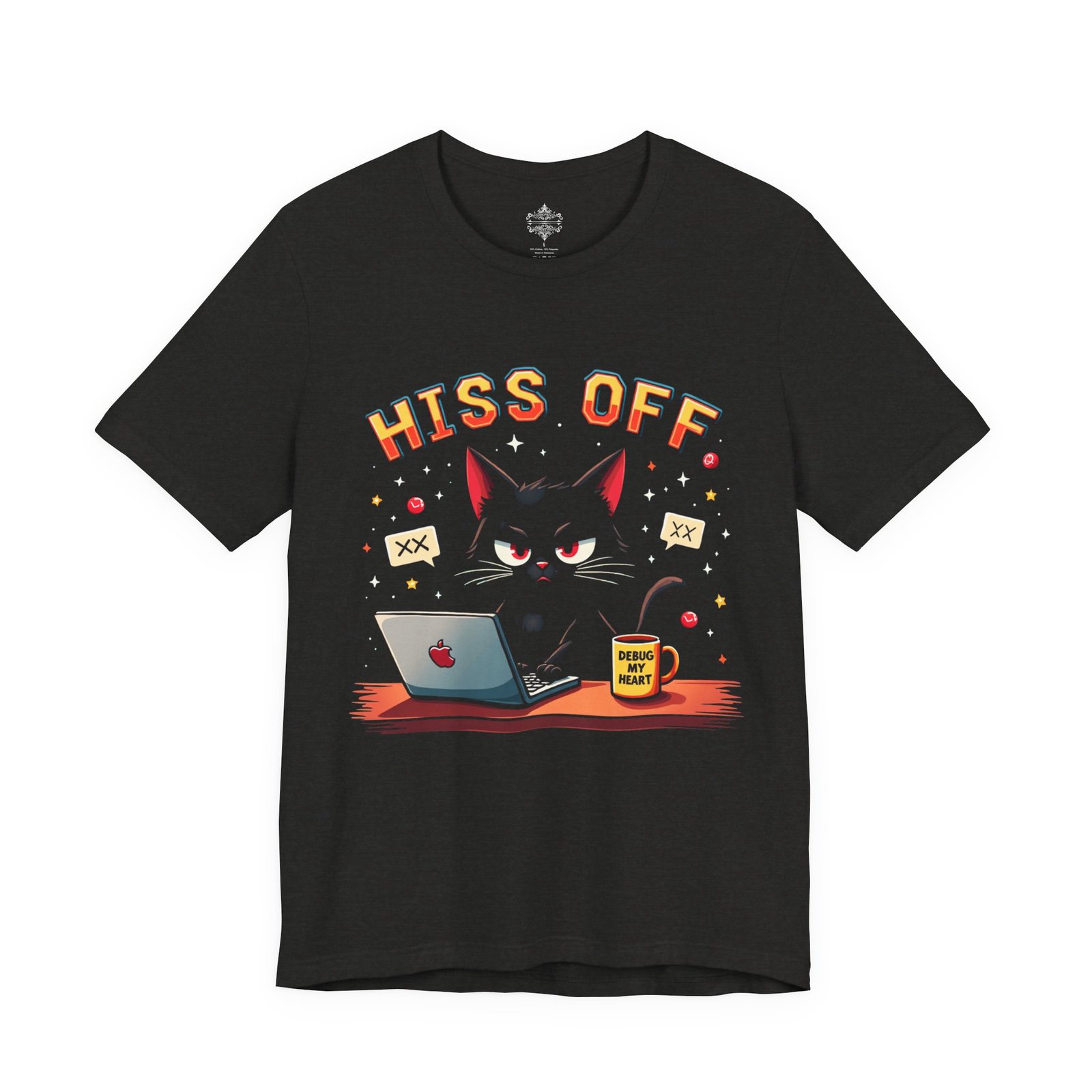 HISS OFF, Funny Cat Attitude Graphic T-Shirt - Image 7