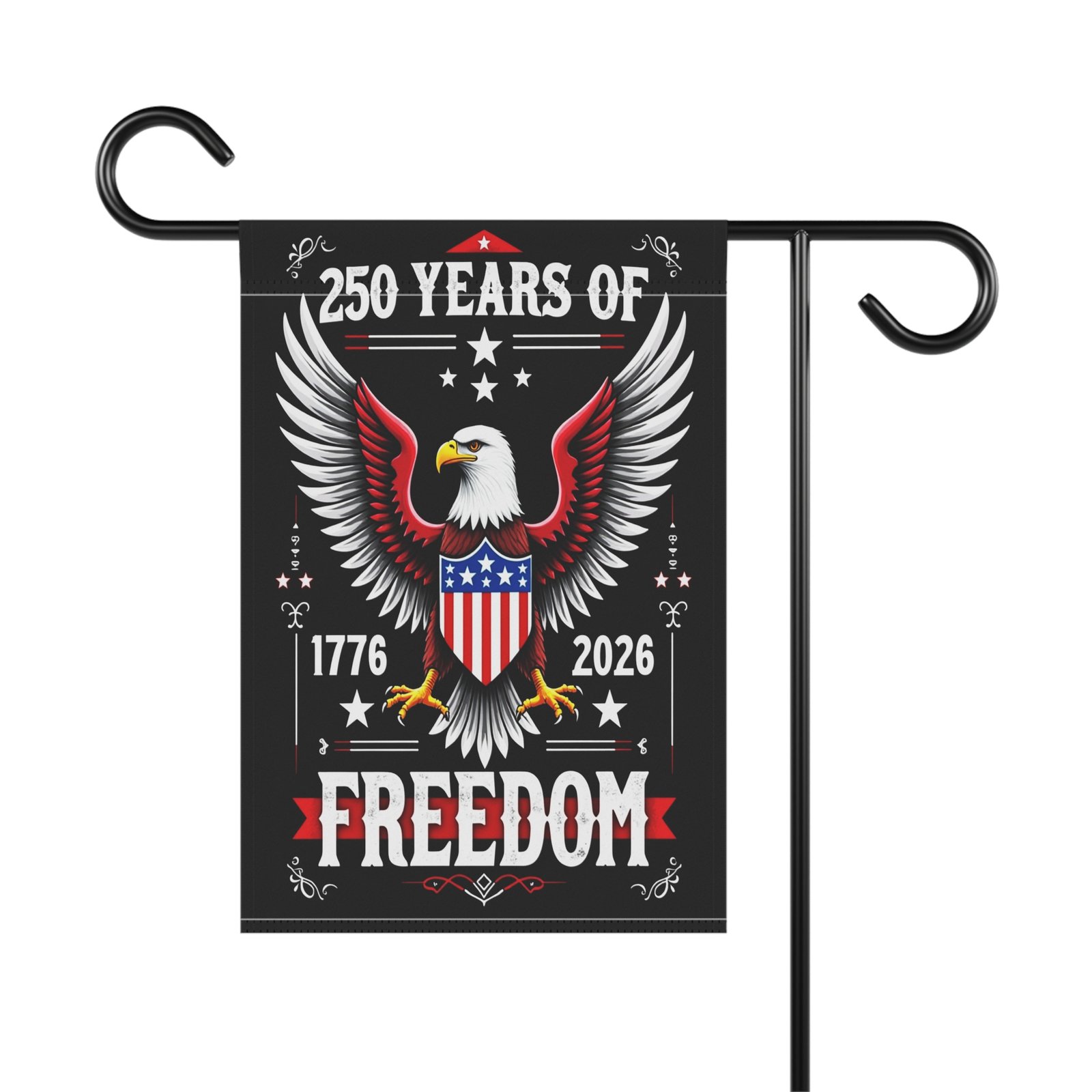 Patriotic Garden Banner 250 Years of Freedom Decorative Flag for Holidays, Home Décor, Independence Day, Yard Sign, Outdoor Decoration - Image 2