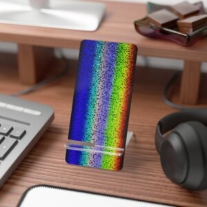 Vibrant Phone Stand, Stylish Smartphone Holder, Colorful Desk Accessory, Rainbow Display Stand, Gift for Tech Lovers
