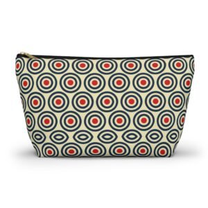Retro Concentric Circles Accessory Pouch
