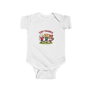 Tiny Champs Soccer Pups Infant Bodysuit | Baby Onesie Sports Design