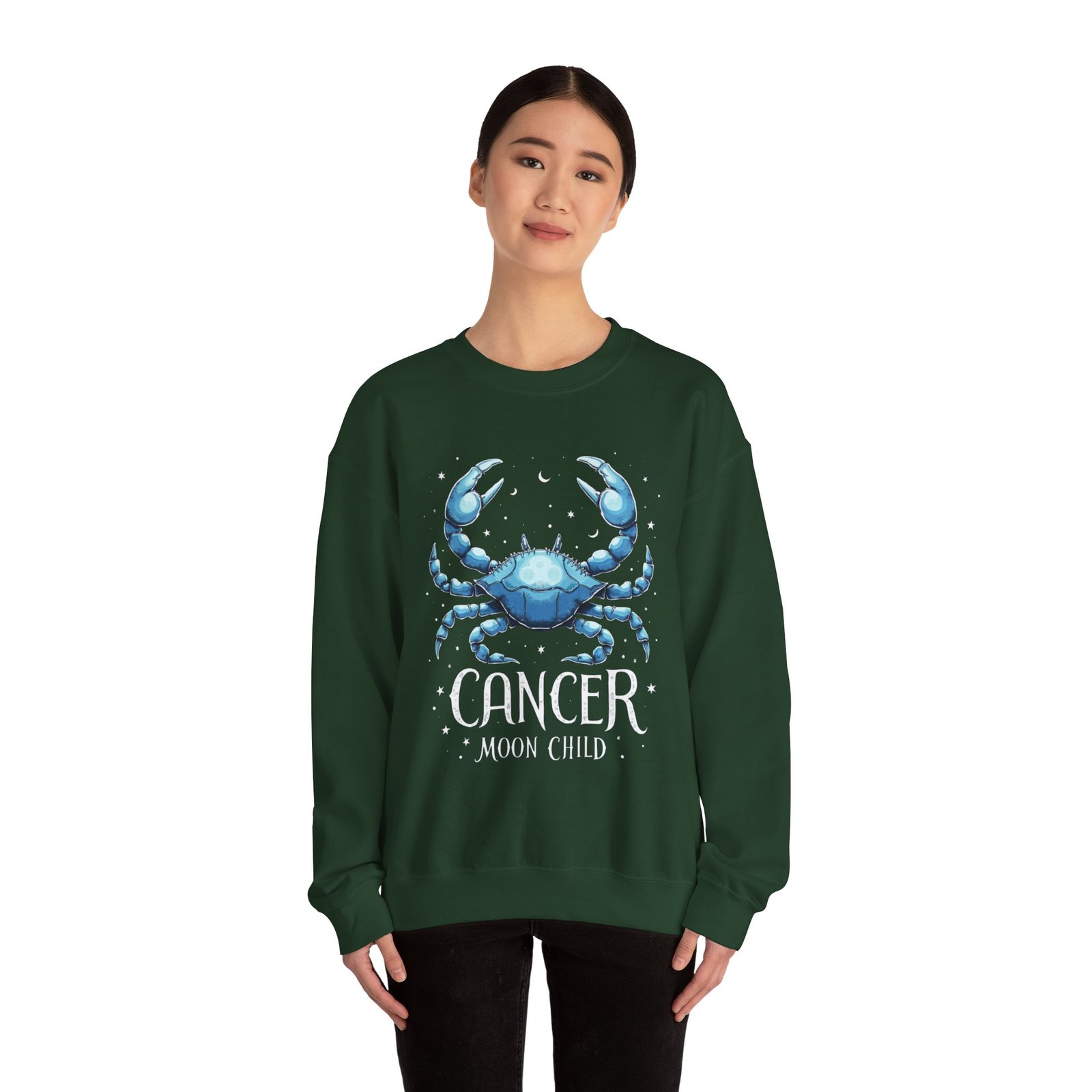 Cancer Moon Child Sweatshirt, Zodiac Sign Gift, Astrology Apparel, Horoscope Crewneck, Celestial Fashion, Holiday Gift - Image 24