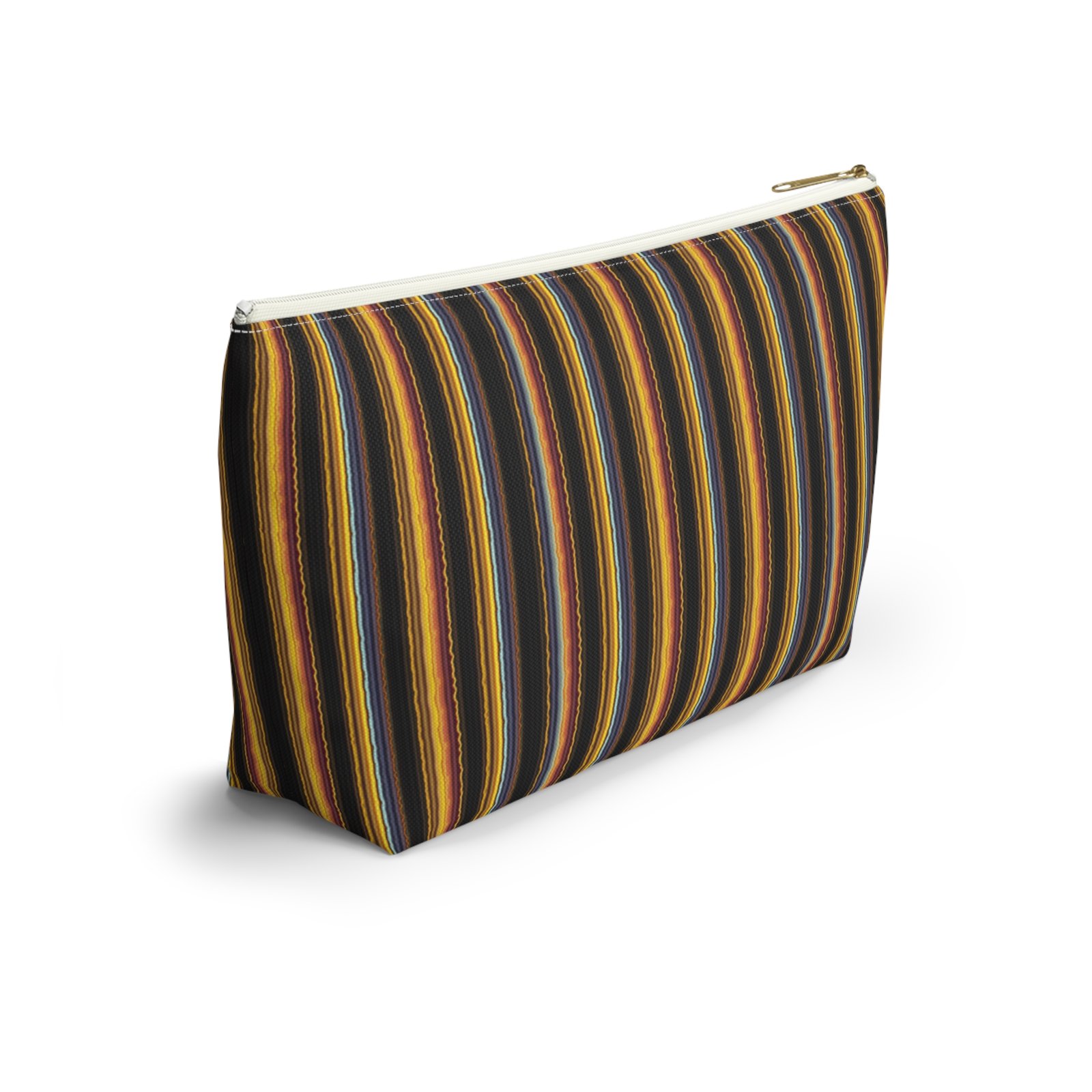 Autumn Stripe Accessory Pouch | T-Bottom Makeup Bag - Image 8
