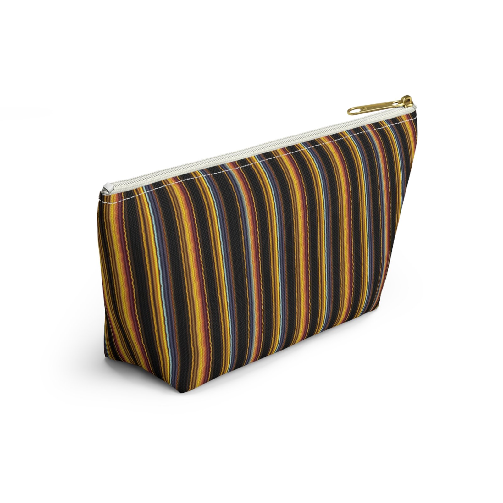 Autumn Stripe Accessory Pouch | T-Bottom Makeup Bag - Image 16