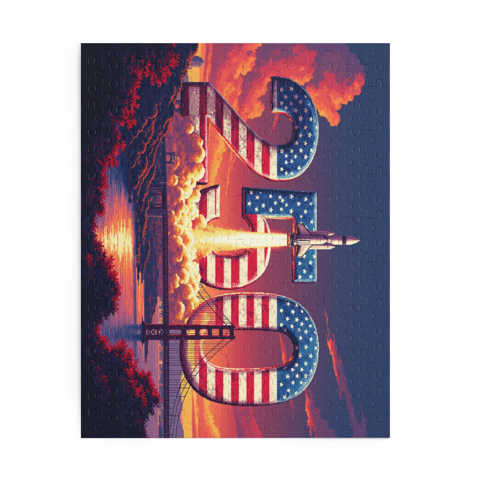 Puzzle, America 250 Patriotic Space Puzzle, USA Flag Jigsaw Game, Independence Day Activity, Fourth of July Gift, Mind Exercise Hobby, - Image 6