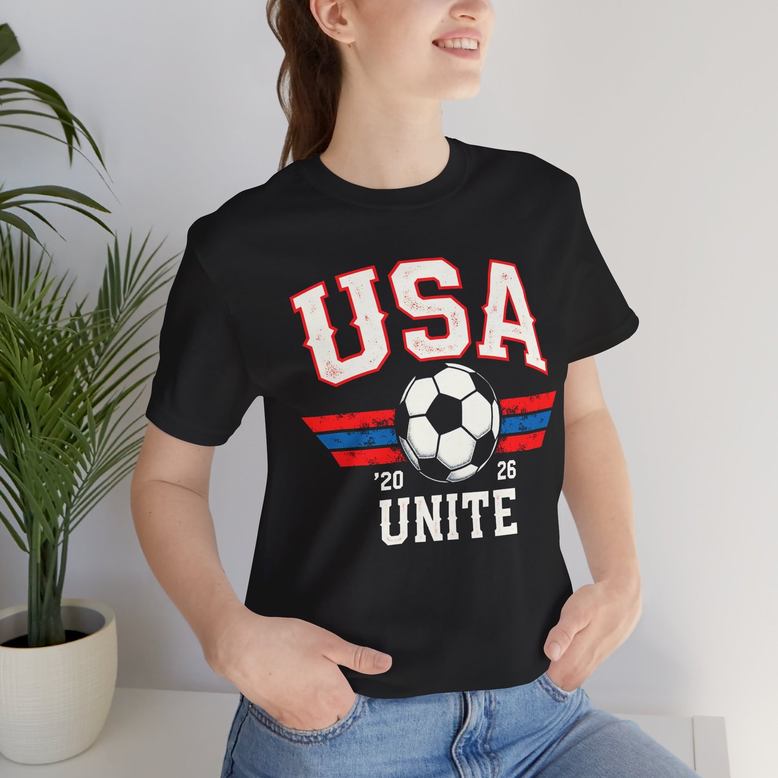 USA Unite Soccer Tee, United States Soccer T-Shirt, America Sports Fan Shirt, Patriotic Football Tee, Team Sports Jersey - Image 4