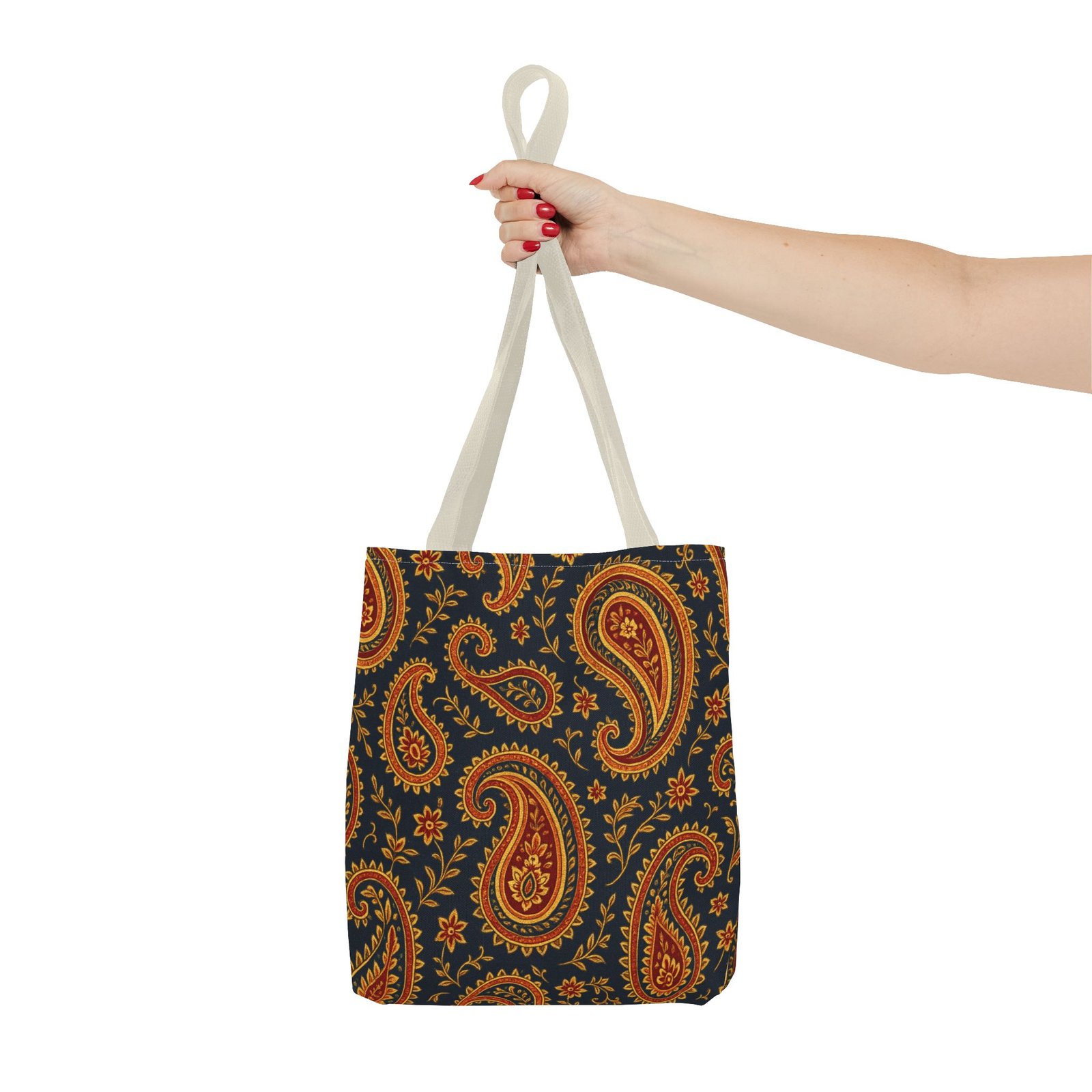 Autumn Paisley Pattern Tote Bag | All-Over Print - Image 16